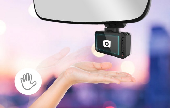 ovládanie gestami - gps kamera do auta