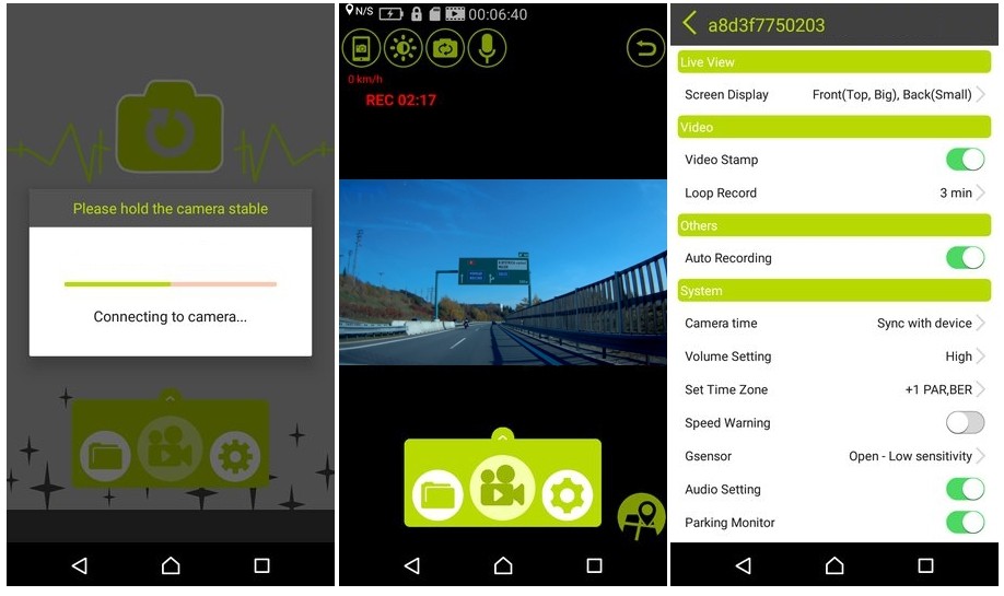 GS980D aplikácia od DOD (Android/iOS) na smartfóny či tablety