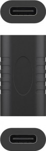 Spojka pre kabeláž - PremiumCord USB-C F/F čierna farba